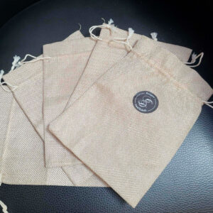 Sac en toile de jute pour bougie massage CandEole33